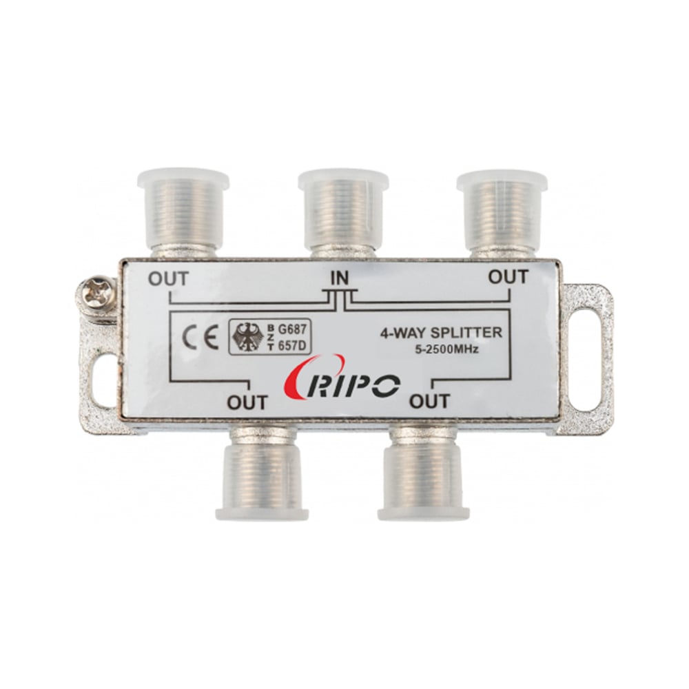 Изображение товара Сплиттер Ripo tv на 4 направления для F-разъемов