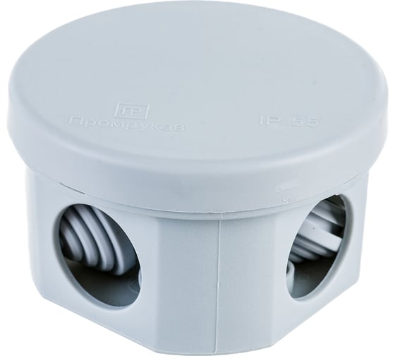 Изображение товара Распределительная коробка Промрукав для о/п безгалогенная HF атмосферостойкая 65х40 40-0105