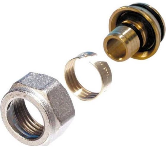 Изображение товара Присоединительный набор Oventrop Ofix K 18x2 мм, накидная гайка 2 шт + нажимной винт 2 шт 1016777