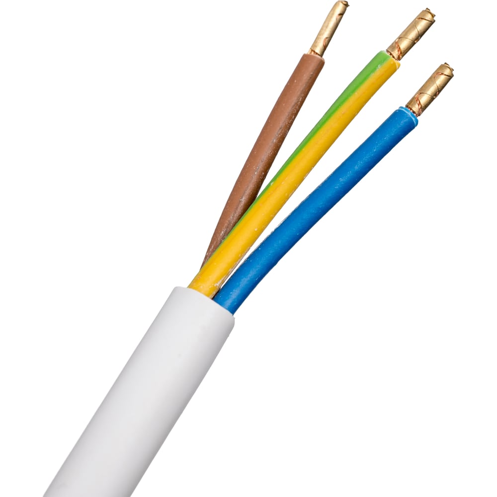 Изображение товара Электрический шнур с вилкой REXANT 3x1.5 мм2, 2 м, белый