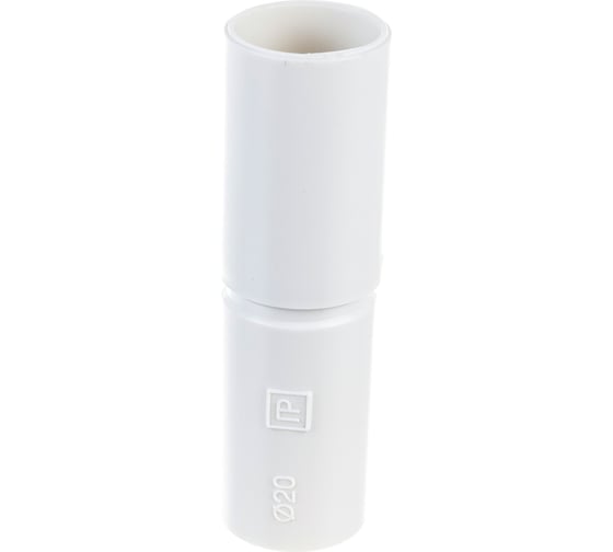 Изображение товара Патрубок-муфта Промрукав белая д20 70шт PR.01720б