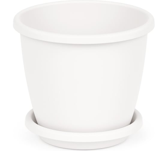 Изображение товара Цветочный горшок ЗПИ Альтернатива Афина 1,1 л, белый М6478
