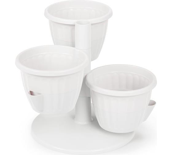 Изображение товара Цветочный горшок ЗПИ Альтернатива Каскад 0,7 л, белый М8067