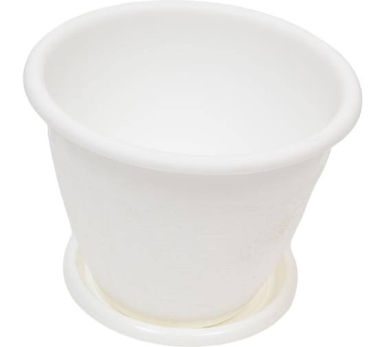 Изображение товара Цветочный горшок ЗПИ Альтернатива Розалия 0.8 л, белый М1521