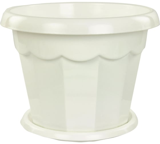 Изображение товара Цветочный горшок ЗПИ Альтернатива Гармония 7 л, белый М1412