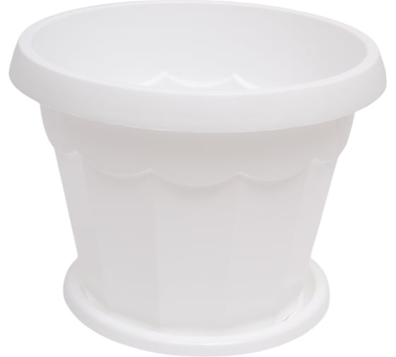 Изображение товара Цветочный горшок ЗПИ Альтернатива Гармония 4 л, белый М1411