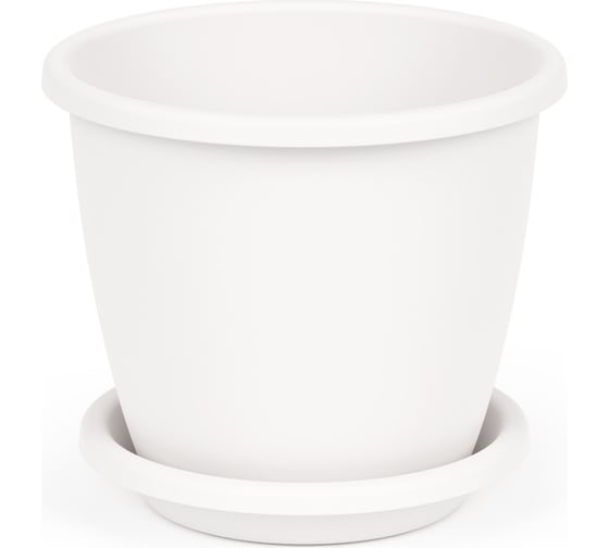Изображение товара Цветочный горшок ЗПИ Альтернатива Афина 3 л, белый М6541