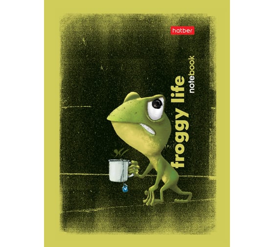 Изображение товара Записная книжка Hatber 80л А6 клетка твердый переплет Лягух Кир, 36шт. 082461