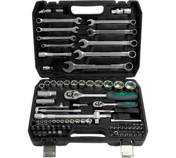 Изображение товара Набор инструментов, 82 предмета, 4-32мм, 1/4",1/2" 6-гр AIST PTL82 00-00023502