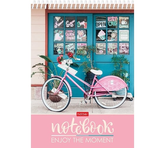 Изображение товара Блокнот Hatber Наслаждайся моментом 160 л, А5, 3-х цветный тонированный блок без линовки, обложка мелованный картон, УФ-лак, 24 шт в упаковке 067087