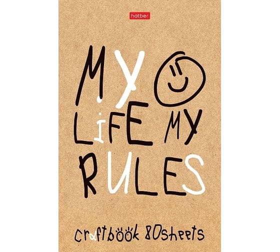 Изображение товара Блокнот Hatber Моя жизнь мои правила 80 л, А5, клетка, 60 шт в упаковке 066425