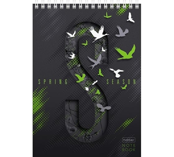 Изображение товара Блокнот Hatber Seasons 80 л, А5, клетка, матовая ламинация, 3D лак, 56 шт в упаковке 066431