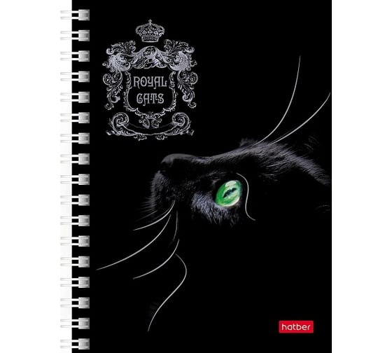 Изображение товара Записная книжка Hatber 80л А6 клетка серия  Royal Cats, 6шт. 066351