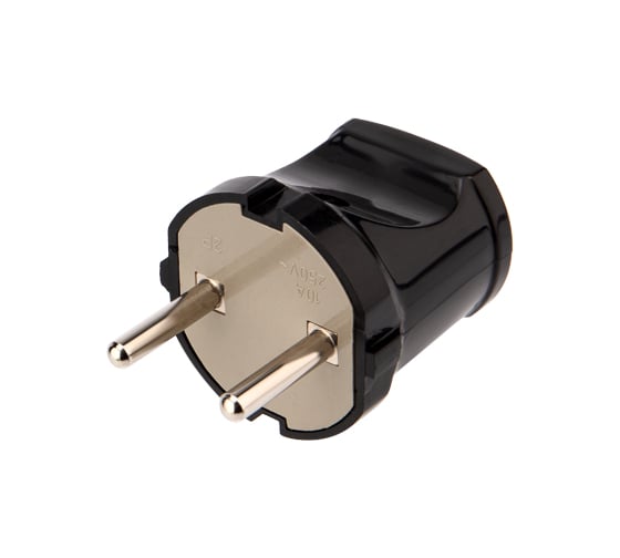 Изображение товара Прямая вилка REXANT без з/к 6а черная 11-8934