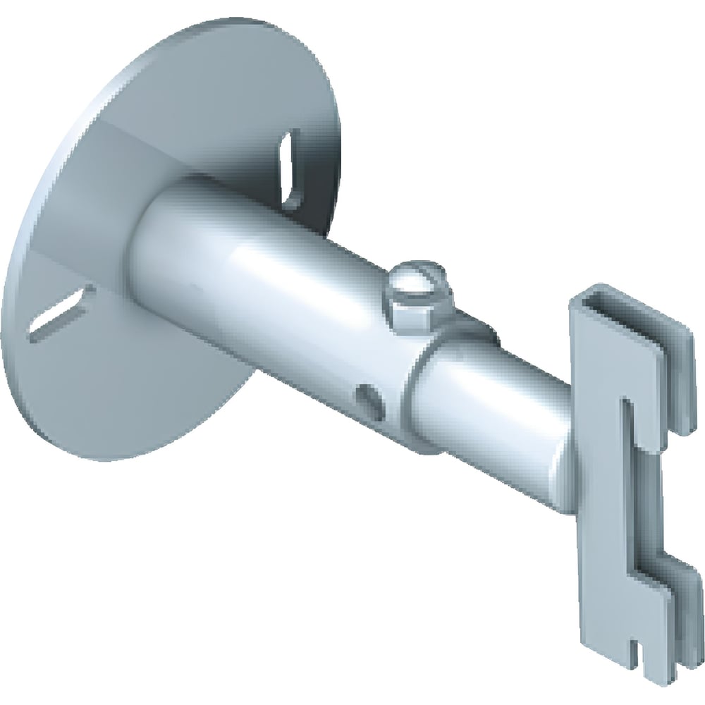 Изображение товара Настенный регулируемый кронштейн Hafele Shoptec 50-75 мм алюминиевый белый цинк