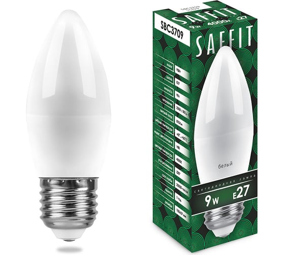 Изображение товара Светодиодная лампа SAFFIT 9W 230V E27 4000K, SBC3709 55129