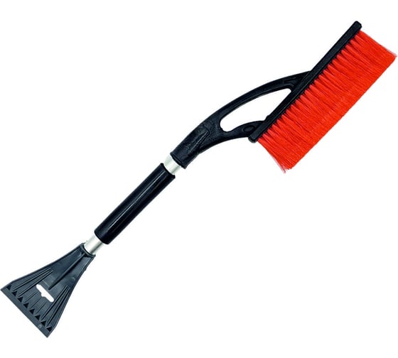 Изображение товара Щетка TopAuto автомобильная для снега /топ авто/ со скребком и мягкой ручкой металл, 65 см, TA-CZМ65_красный