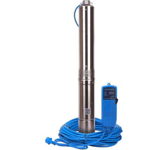 Изображение товара Скважинный насос AQUARIO с плавным пуском ASP1,8E-50-90(P) с встроенным конденсатором, кабель 50 м 3405