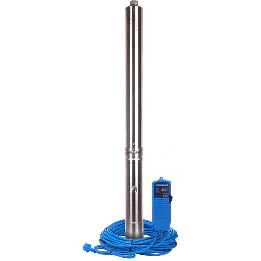 Изображение товара Скважинный насос AQUARIO ASP1 8E 80м Плавный пуск нержавеющая сталь