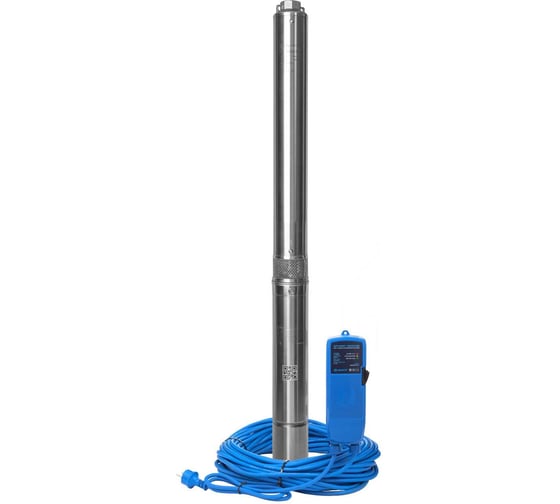 Изображение товара Скважинный насос AQUARIO с плавным пуском ASP1E-55-75(P) с встроенным конденсатором, кабель 35 м 3150