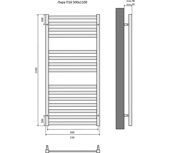 Изображение товара Полотенцесушитель Aquatek лира 00000132917