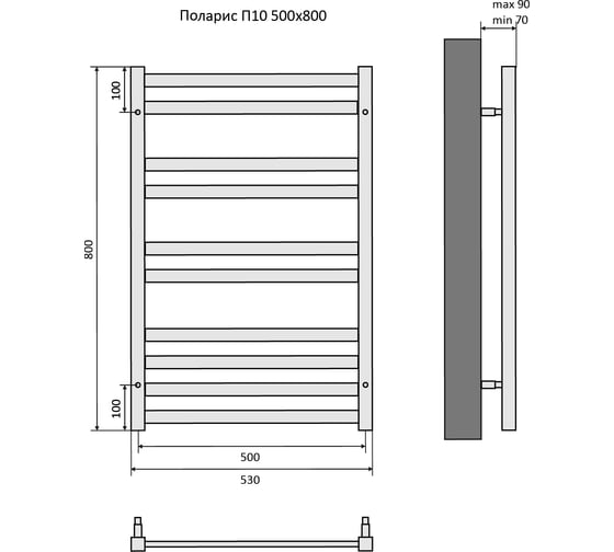 Изображение товара Полотенцесушитель Aquatek поларис 00000132928