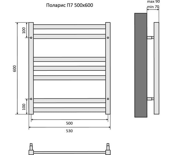 Изображение товара Полотенцесушитель Aquatek поларис 00000132932
