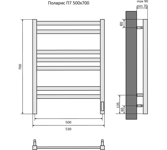 Изображение товара Полотенцесушитель Aquatek поларис 00000132933