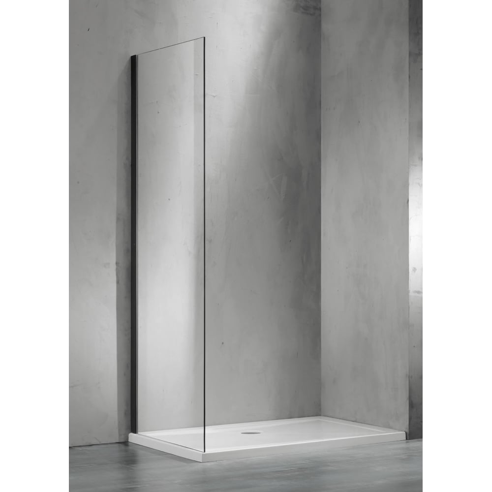 Изображение товара Боковая часть душевого ограждения SANTREK AQUA Evo- SP-1000-C-Matt Black 1000x1950 стекло 8мм профи