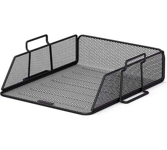 Изображение товара Лоток для бумаг ErichKrause Compass, Classic, металлический, черный, 4 шт. в упаковке 22517