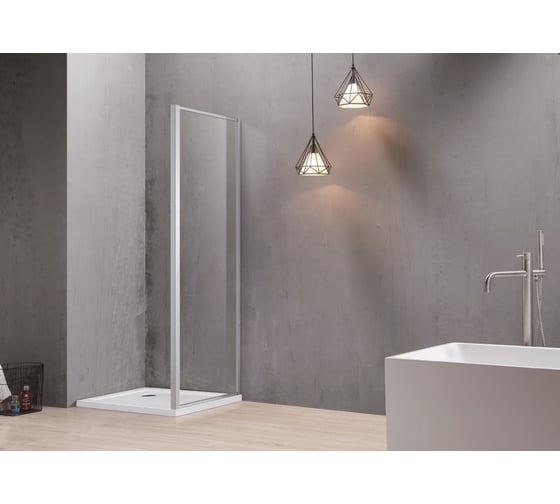 Изображение товара Боковая часть душевого ограждения SANTREK AQUA Time- SP-1000-G-Chrome 1000x1950 стекло грейп 6мм, профиль Хром 314668