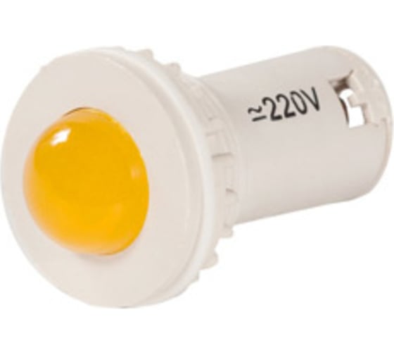 Изображение товара Светодиодная коммутаторная лампа Электротехник Скл-11-ж-2-220, жёлтая, 220в ac/dc, d=27, сила света 20 мкд, ET514685