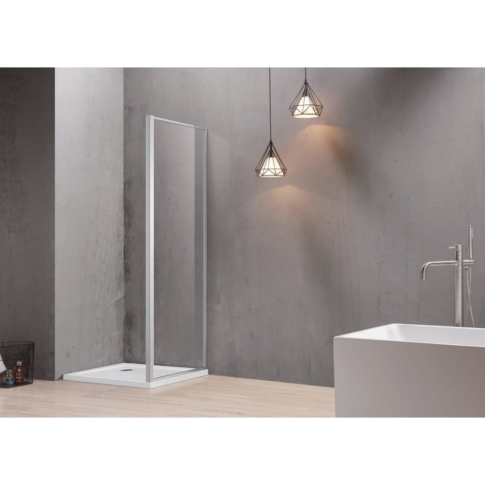 Изображение товара Боковая часть душевого ограждения SANTREK AQUA Time 900x1950 стекло грейп хром