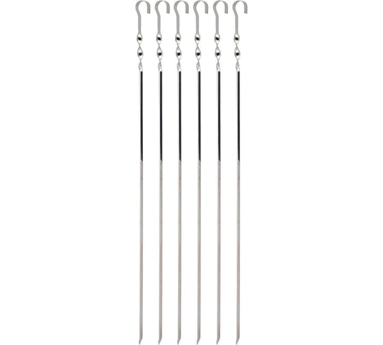 Изображение товара Набор шампуров Ecos 600x10x0.8 мм, угловые, с витком, 6 шт. 182459