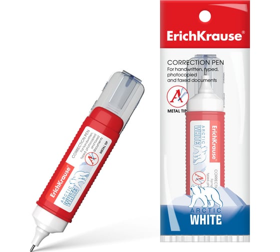 Изображение товара Ручка-корректор ErichKrause Arctic white 12 мл 14097