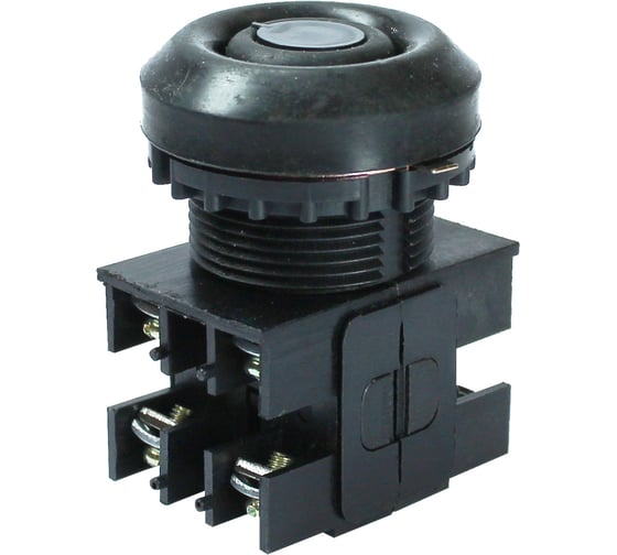 Изображение товара Кнопочный выключатель Электротехник Вк30-10-22110-54 у2, черный, 2з и 2р, цилиндр, ip54, 10а. 660в, ET052784