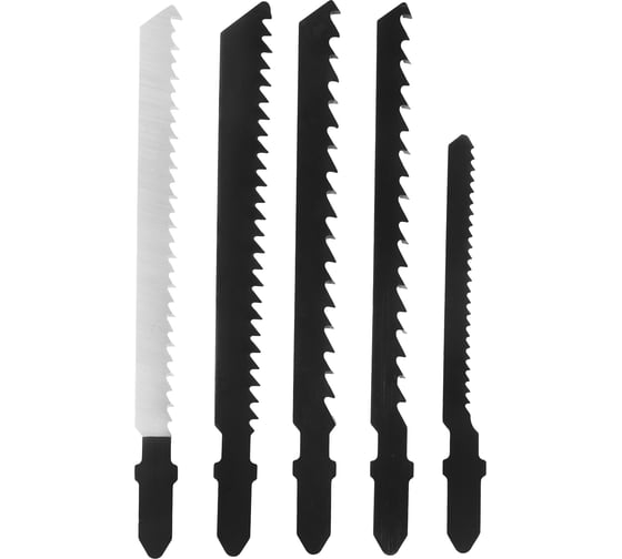 Изображение товара Набор полотен по дереву 5 шт для электролобзика СИБРТЕХ 78245