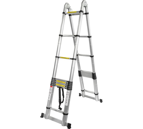 Изображение товара Комбинированная телескопическая алюминиевая двухсекционная лестница Forsage 3.6+3.6 м, 9+9 ступенек f-up360-m 54169