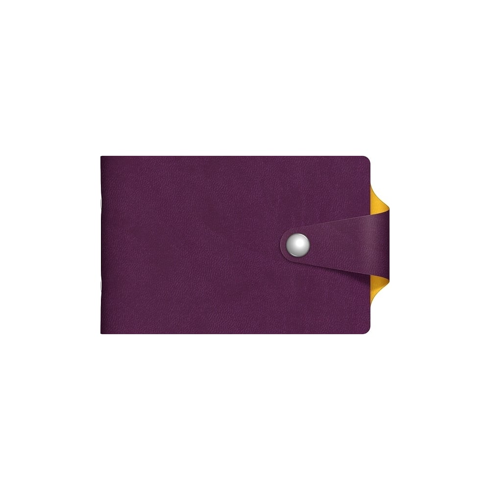 Изображение товара Визитница Hatber VIVELLA BICOLOUR 12 карманов искусственная кожа двухцветная фиолетовый желтый