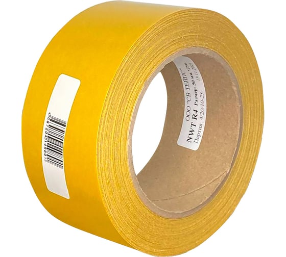 Изображение товара Двусторонняя липкая лента на неткано-бумажном носителе SV Tapes 7551 NWT R4, 50 мм, 25 м, каучук 755150.25