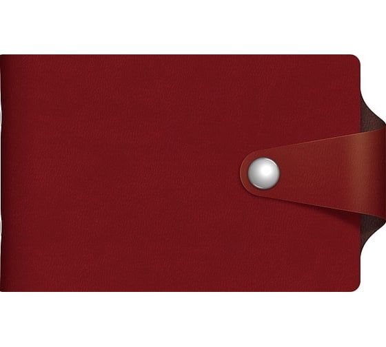 Изображение товара Визитница Hatber VIVELLA BICOLOUR 12 карманов, двухцветный, 70x120 мм, бордо/шоколад, хлястик с кнопкой, 1 шт в упаковке 054668