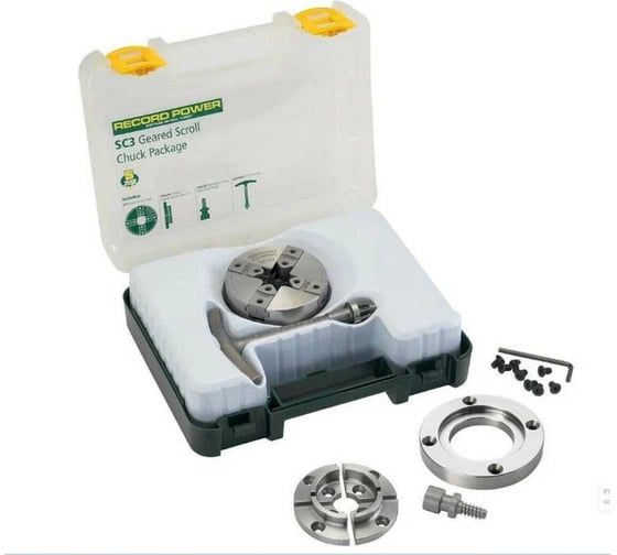 Изображение товара Комплект SC3 патрон 88 мм с планшайбой 76.2 мм Record Power 61065