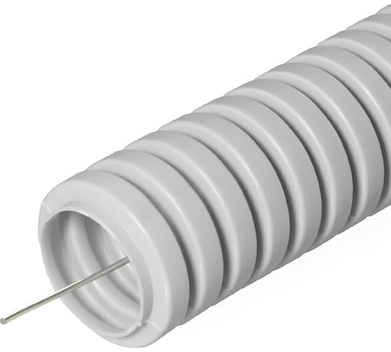 Изображение товара Гофрированная труба Строитель ПВХ серая с/з д20 100м PR.032000