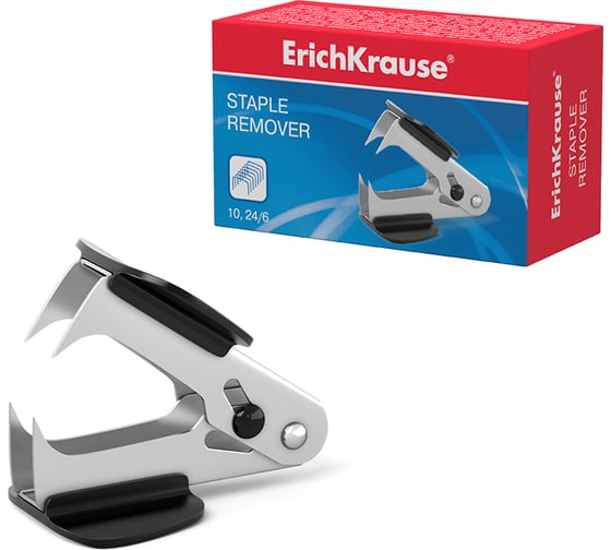 Изображение товара Антистеплер с фиксатором ErichKrause EasyPull Classic, черный, в коробке по 1 шт. 2203