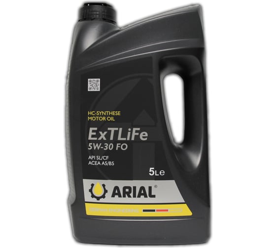 Изображение товара Моторное масло ARIAL ExTLiFe  FO 5W-30 (5л) AR006053040