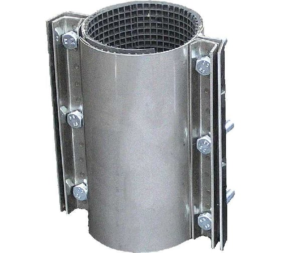 Изображение товара Ремонтный хомут АТКА нерж., 2-составной, L=250 мм, Ду80 (88-94), 6 болтов 1001010303