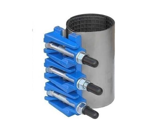 Изображение товара Ремонтный хомут АТКА с чугунным замком L=300 мм, Ду250 (270-280), 4 болта 1001010418