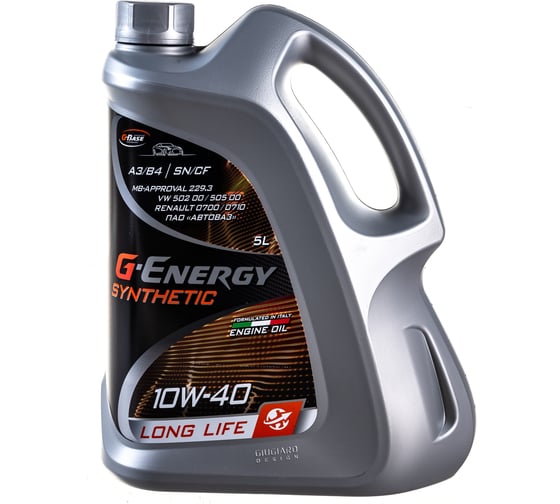 Изображение товара Масло Synthetic Long Life10W-40 5л G-Energy 253142396