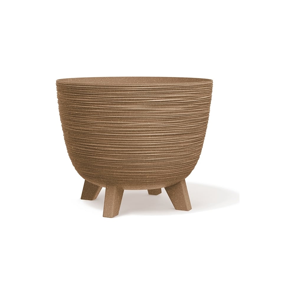 Изображение товара Кашпо на ножках Prosperplast DFUR300W-4665W Furu ECO диаметром 29 см коричневое