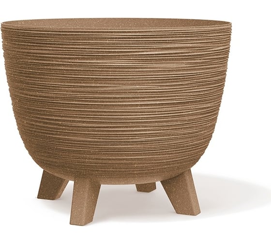 Изображение товара Кашпо на ножках Prosperplast DFUR300W-4665W Furu ECO d 29 см, h 24 см, 9.5 л, коричневый 070152